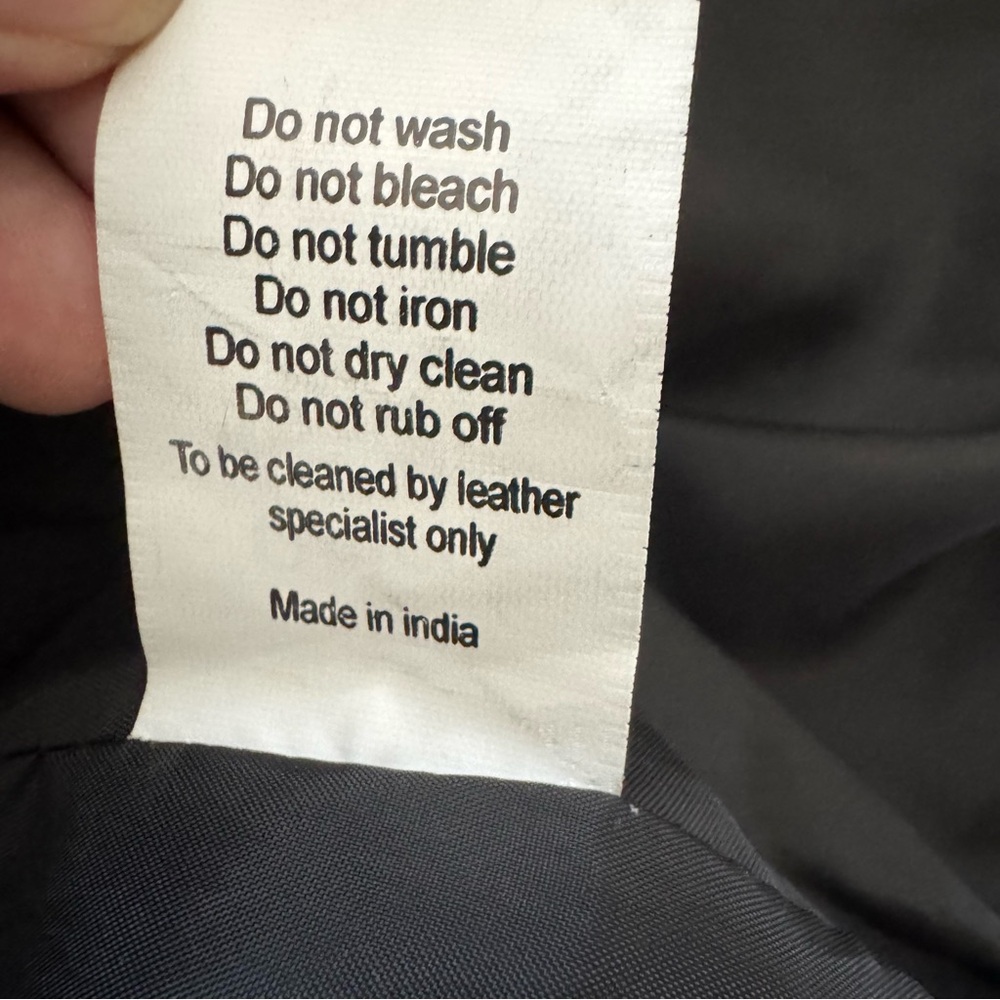 Quince Black Genuine Leather Moto Jacket
Size Medium - Picture 12 of 12